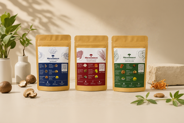 Shroomnest Starter Kit - Try All 3 Mushroom Coffee Blends Sample Pack India