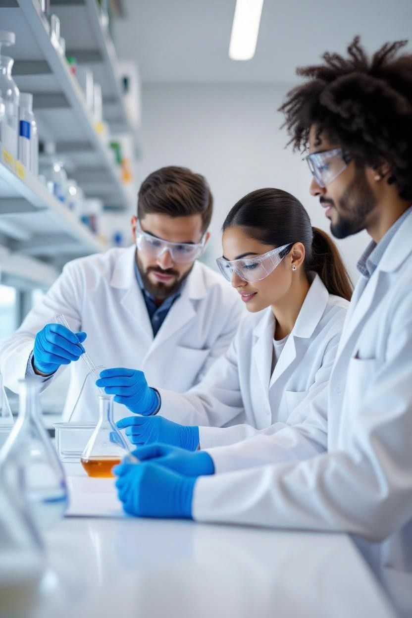 Shroomnest lab team testing ingredients