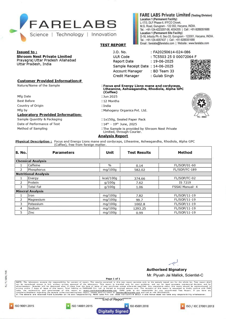 Focus & Energy — Lab Report